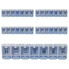 Fullicon 護立康 7日彈跳保健盒, 按壓式設計, 自動站立, 透明上蓋, 5個