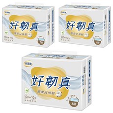 倍潔雅 好韌真 抽取式衛生紙 3層 100張, 10包, 3袋