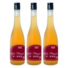 康健生機 醇 蘋果醋 健康好醋 可直接稀釋飲用風味好 調成油醋醬汁真美味, 500ml, 3瓶