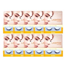 lashtoc 免膠假睫毛 派對型, 迷人纖長款, 10組