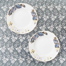 임페리얼포슬린 루나 튤립 접시 18cm 2p 세트, 혼합색상, 1세트