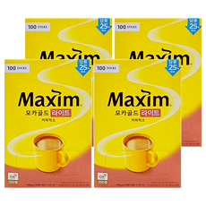 Maxim 麥心 摩卡減糖經典三合一咖啡 11.8g x 100條 減糖25%, 4盒