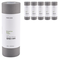 이너홈 일회용 수세미, 그레이, 60개, 6개
