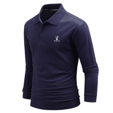 DAKUANG 男款刺繡圖案高爾夫長袖POLO衫 E06JKA_JL4054