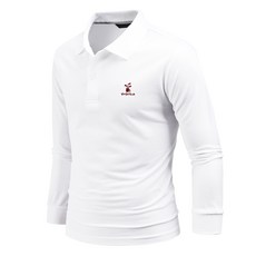 DAKUANG 男款刺繡圖案高爾夫長袖POLO衫 E06JKA_JL4054