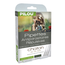 Pilou 皮樂 貓用 非藥用防蚤蝨滴劑 3管, 1盒