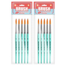 Awesome Painting 多用途細毛筆 線條筆 圓頭筆 細節勾線筆 DETAIL 5入, 5號, 2個