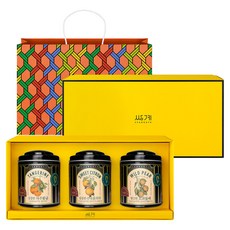 SSANGGYE Tea Master Can 水果綜合3種禮盒組, 濟州黃橘 12入 + 木瓜石梨 12入 + 繡球柚子茶 12入, 1套