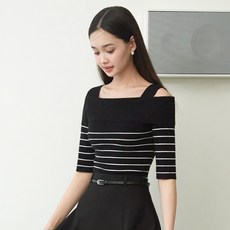 ZERO STREET 女款短袖露肩毛衣