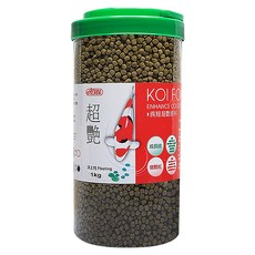 ISTA 伊士達 錦鯉超艷飼料 增豔 成長綠 大粒, 1kg, 1罐