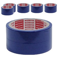 HAESUNG 彩色遮蔽紙膠帶 寬24mmx 15M 藍色, 6個