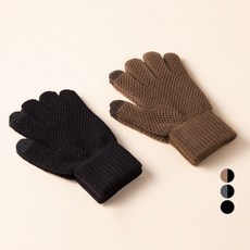 Carat 男女通用鬆餅格紋智慧觸控保暖手套 2件組