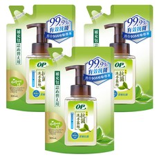 OP 茶酚抗菌洗手慕絲 補充包, 300ml, 3包