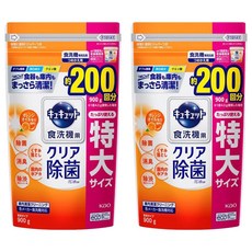 Kao 花王 Cucute 珂珂透 食洗機用柑橘油清潔粉補充包, 約200回分, 特大尺寸, 食洗機專用, 900g, 2包