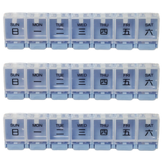 Fullicon 護立康 7日彈跳保健盒, 按壓式設計, 自動站立, 透明上蓋, 3個