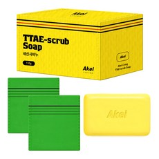 A.K. Living Seshinsa Soap 1 磨砂 + 2 磨砂毛巾, 90g, 1套