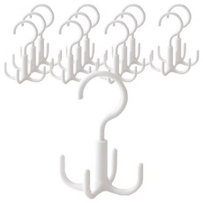 홈바내쓰 360도 회전 가방걸이 모자걸이 벨트 고리, 화이트, 12개