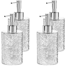 모나코올리브 샹드리에 원형 세제 디스펜서 400ml, 투명, 4개
