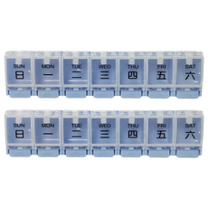 Fullicon 護立康 7日彈跳保健盒, 按壓式設計, 自動站立, 透明上蓋, 2個