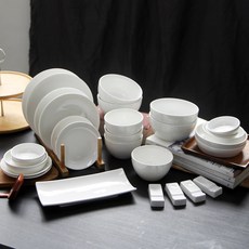 CCLIME 4人韓式餐具組 29件, 韓式餐具 10種, 奶油白, 1套