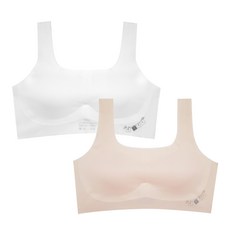 Olivia barbie 青少年學生無痕自由剪裁柔軟背心式內衣 2件組