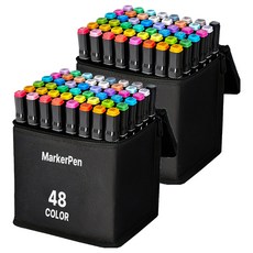 다다 디자인 드로잉 마커펜 천케이스, 48색, 2세트