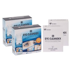 바이오옵틱스 아이클린덱스 단백질제거 눈꺼풀 세정제 + 솜 120p, 2세트