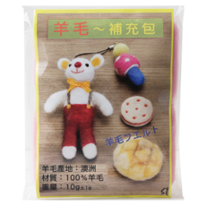 台灣敏愛 羊毛氈補充包 54g, 粉紅色, 1組