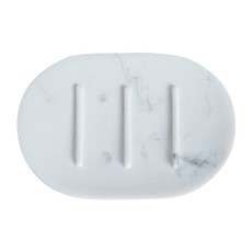 HOLA 和樂家居 樹脂肥皂盤 12.5 x 8.5 x 1.5cm, 大理石紋, 1個