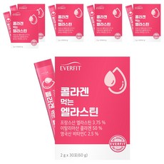 내츄럴플러스 에버핏 콜라겐 먹는 엘라스틴 30p, 60g, 6개