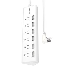 Kinyo 6開6三角延長線 6孔 CGTM366-6, 1.8m, 單色, 1個