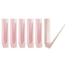 Toolif 折疊式尖尾梳, 6個, 粉紅色