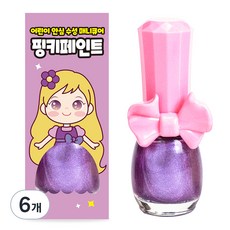i'm pinky 水性兒童指甲油 Pinky Paint, 閃亮紫, 6個