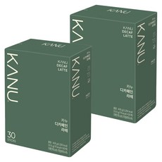 KANU 低咖啡因即溶拿鐵咖啡, 13.5g, 30條, 2盒