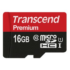 Transcend 創見 Premium UHS-I Micro SD卡 TS16GUSDCU1, 16GB