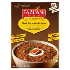FAZLANI 黑扁豆咖喱風味即食包 無麩質 無添加防腐劑, 300g, 1包