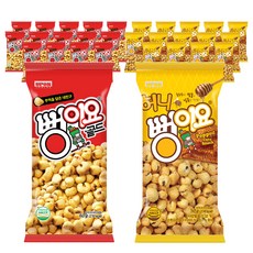 Ppungiyo 爆米花餅乾 黃金原味 15包+蜂蜜口味 15包, 1組, 1650g