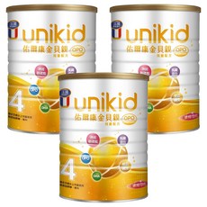 unikid 佑爾康 金貝親 OPO Premium 兒童配方 4號, 850g, 3罐