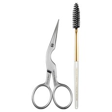 TWEEZERMAN 專業塑眉工具組 Brow Scissors & Brush Set 超薄鋒利刀片, 1組