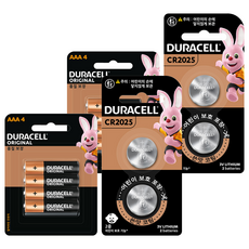 듀라셀 알카라인 건전지 AAA 4p + CR2025 2p 세트, 2세트