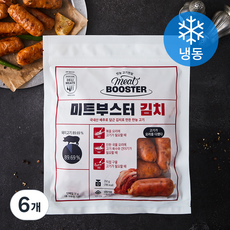 존쿡델리미트 미트부스터 김치 소시지 (냉동), 250g, 6개