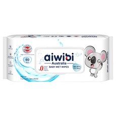 aiwibi 愛薇彼 超純水濕紙巾 厚型, 60張, 1包