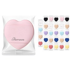 떼루와 초밀착 하트 미니 퍼프 메이크업 에어 쿠션 개별포장, 40개, 랜덤발송