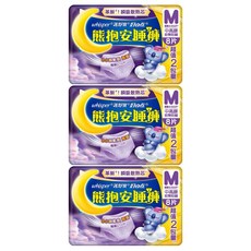 whisper 好自在 熊抱安睡褲 M, 8片, 3包