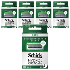 Schick舒適牌 水次元5辨型舒膚配方刀片 替刃4入, 4片, 5盒
