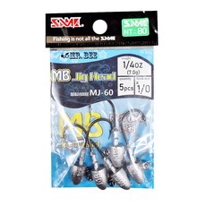MR.BEE 粗骨鉛頭鉤 1/4 MJ-60, #1/0, 5支, 1包