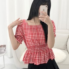 PEONIST 法式格紋上衣