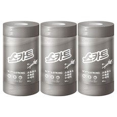스카트 소프트 앤 스트롱 수세미, 그레이, 50개입, 3개