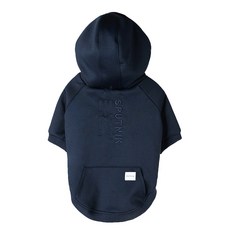 SPUTNIK刺繡帽T，寵物時尚保暖帽T，多色可選，舒適柔軟, 藍色, 1件, S