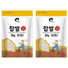 엉클탁 국산 찹쌀, 2kg, 2개